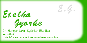 etelka gyorke business card
